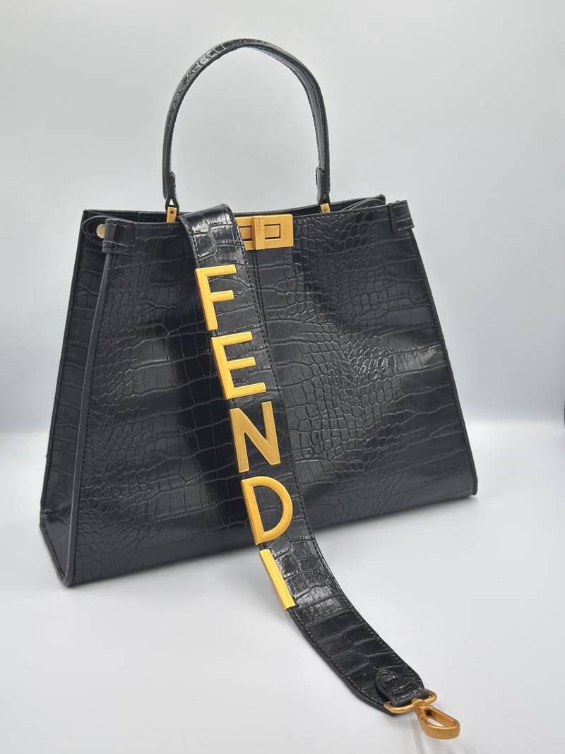 Sac Fendi peekaboo Noir croco – Image 1
