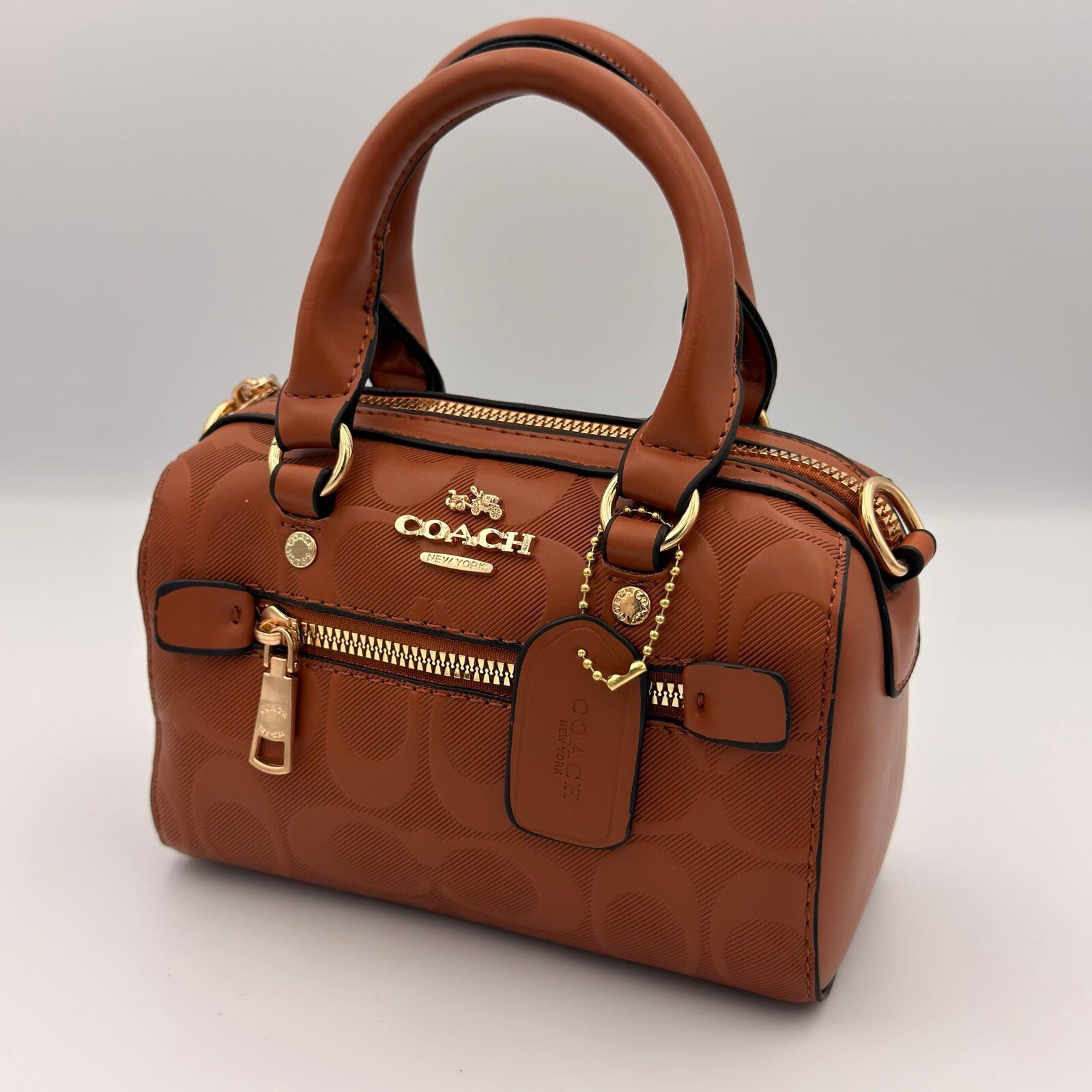 Sac coach speedy nano 20 cm marron – Image 1