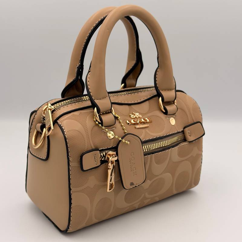 Sac coach speedy nano 20 cm beige – Image 1