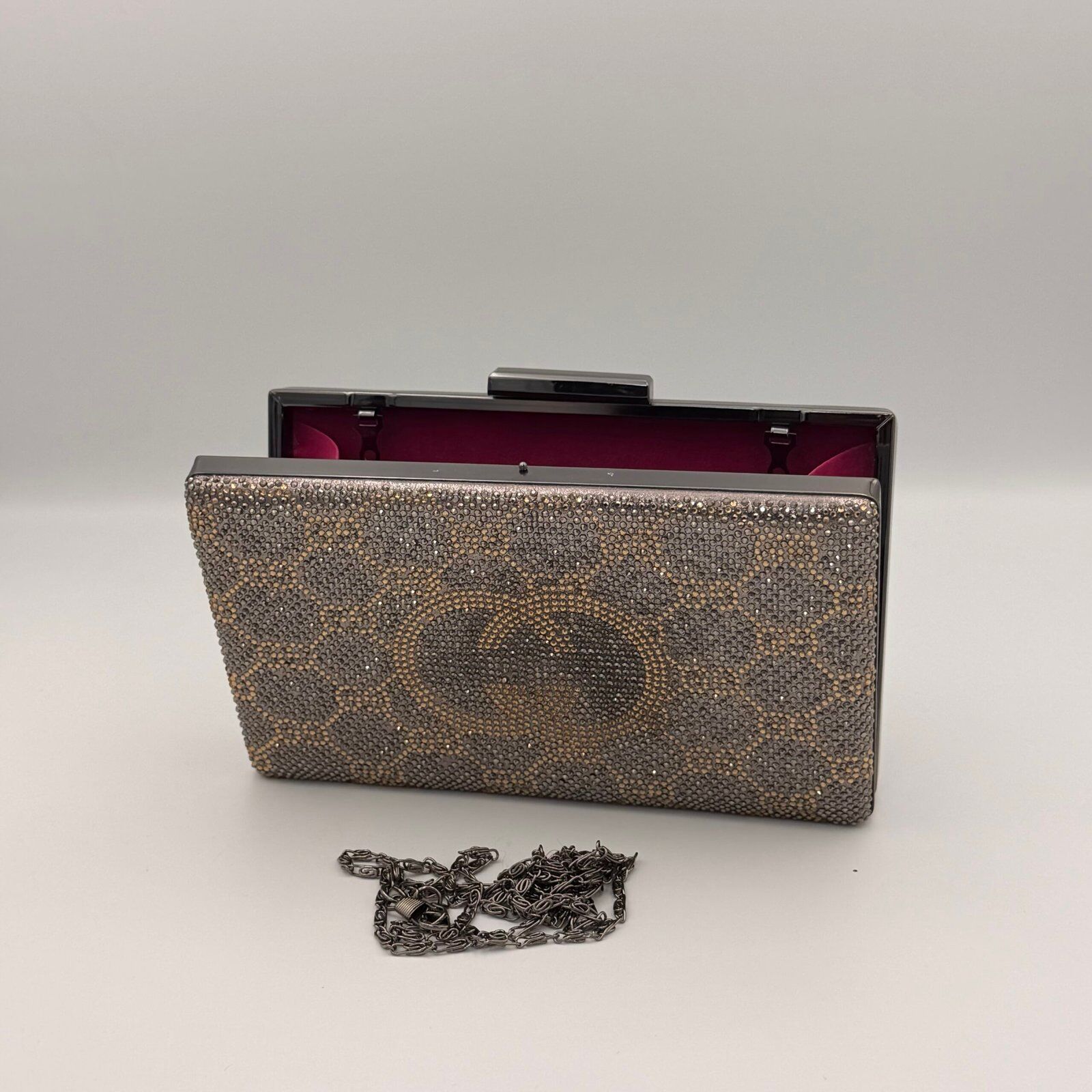 Sac à main soirée Gucci gris – Image 1