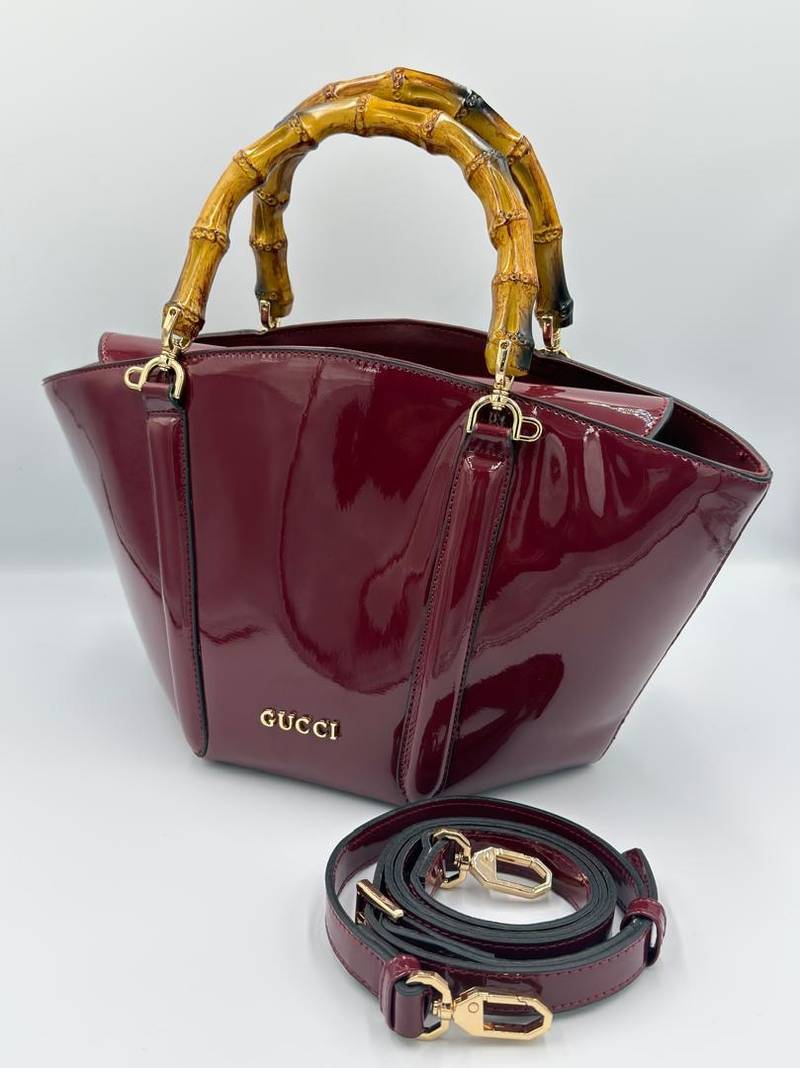 IMG_3965 Sac gucci bambo Bordeaux – Image 1